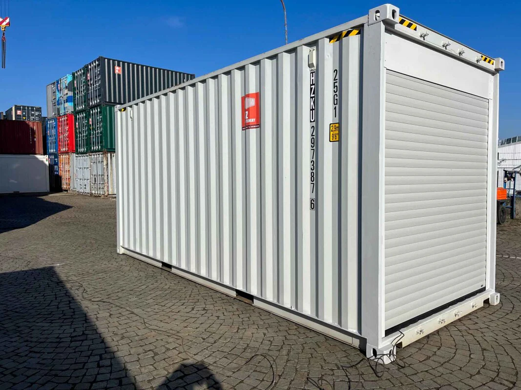 Contentor HC de 20 pés com portas de enrolar