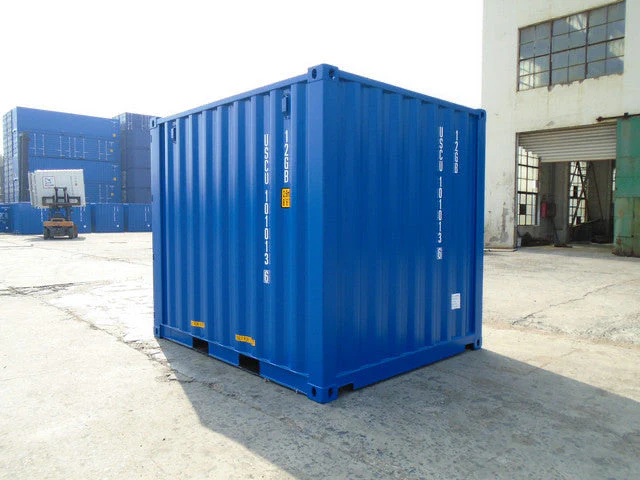 Novo contentor marítimo de 10 pés azul