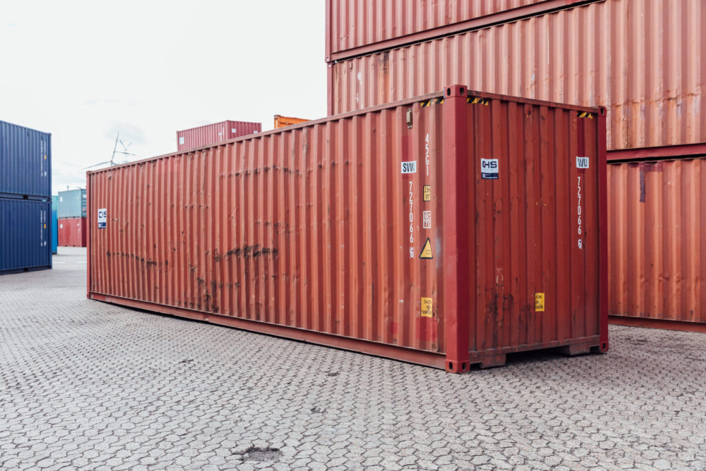 Contentor de Transporte Usado de 40 Pés High Cube (HC)