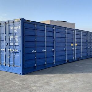 Contentor marítimo de 40 pés High Cube com portas laterais