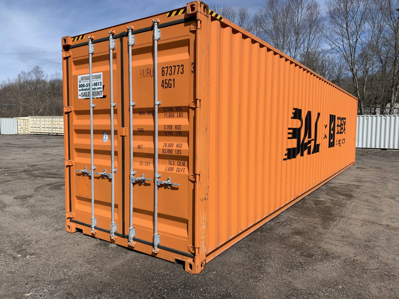 CONTENTOR MARÍTIMO NOVO HIGH CUBE DE 40 PÉS “UMA VIAGEM”